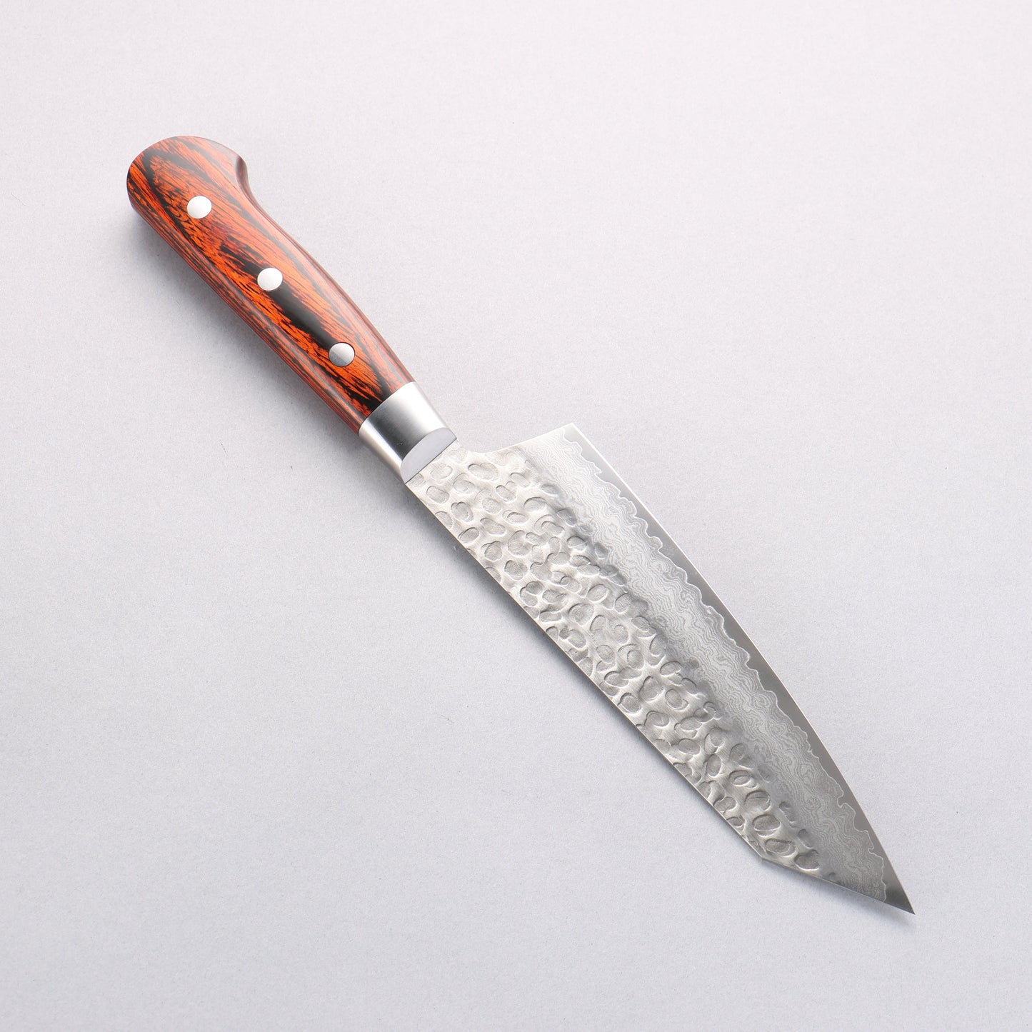 堺 孝行 VG10 33層 ダマスカス 切付三徳包丁 160mm マホガニー柄 - 清助刃物