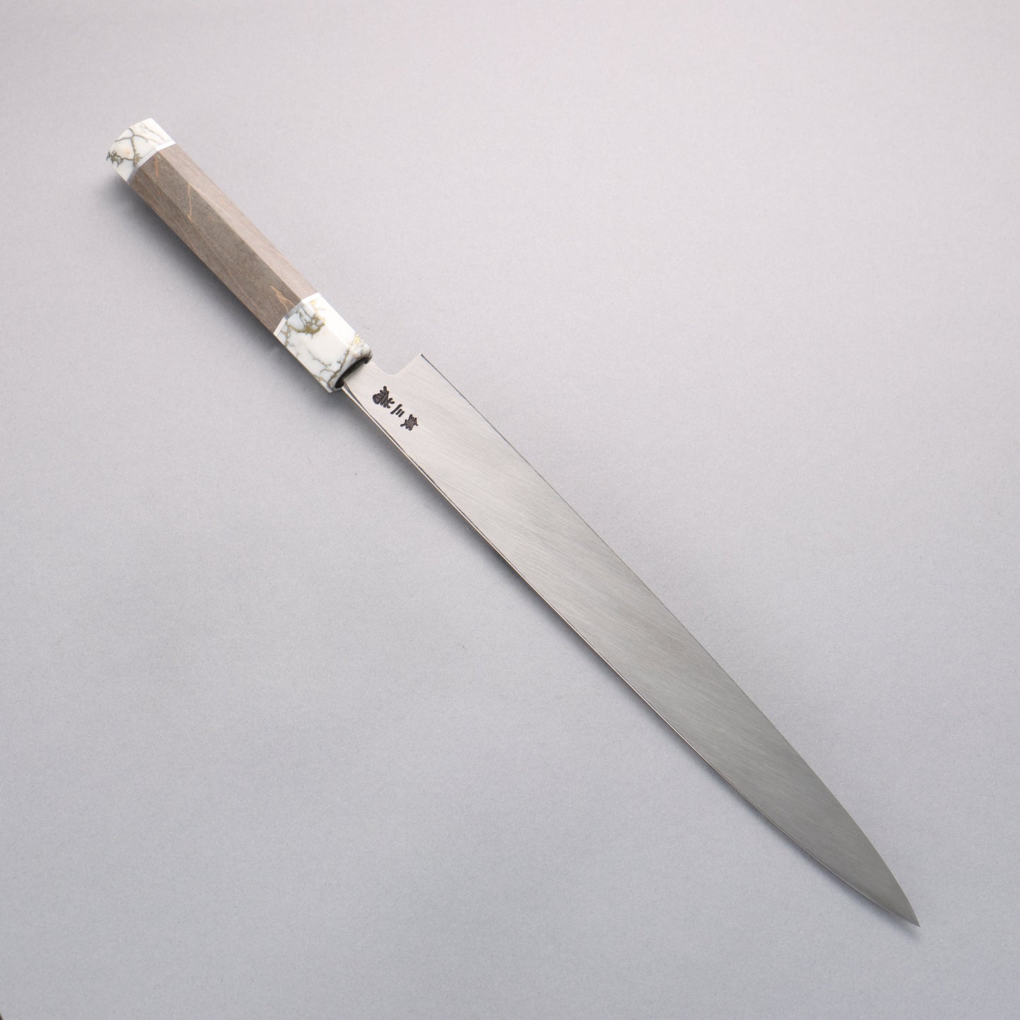 堺 孝行 シェフシリーズ 銀三鋼 柳刃包丁 300mm スタビライズドウッド (両輪:白)柄 鞘付き - 清助刃物