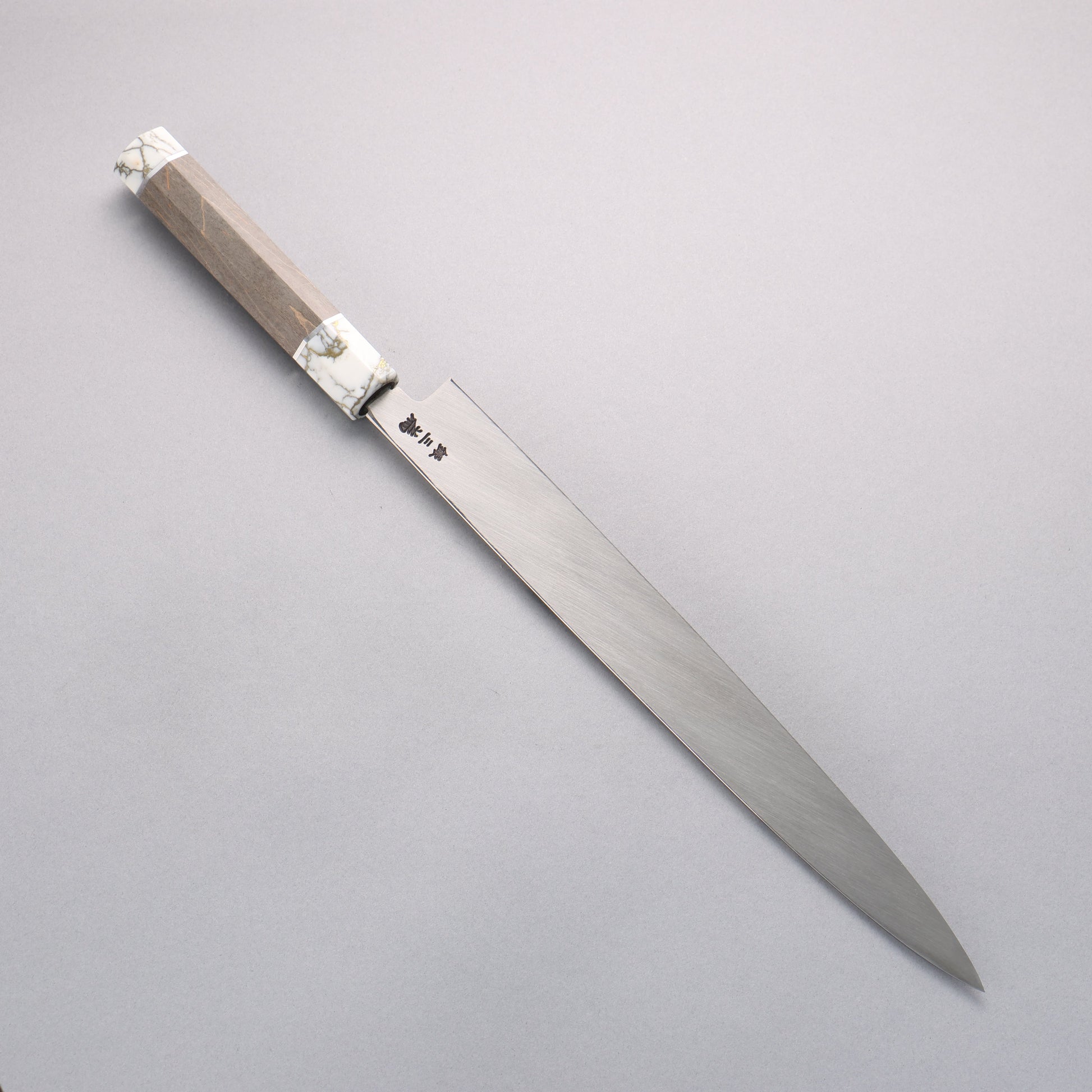 堺 孝行 シェフシリーズ 銀三鋼 柳刃包丁 300mm スタビライズドウッド (両輪:白)柄 鞘付き - 清助刃物