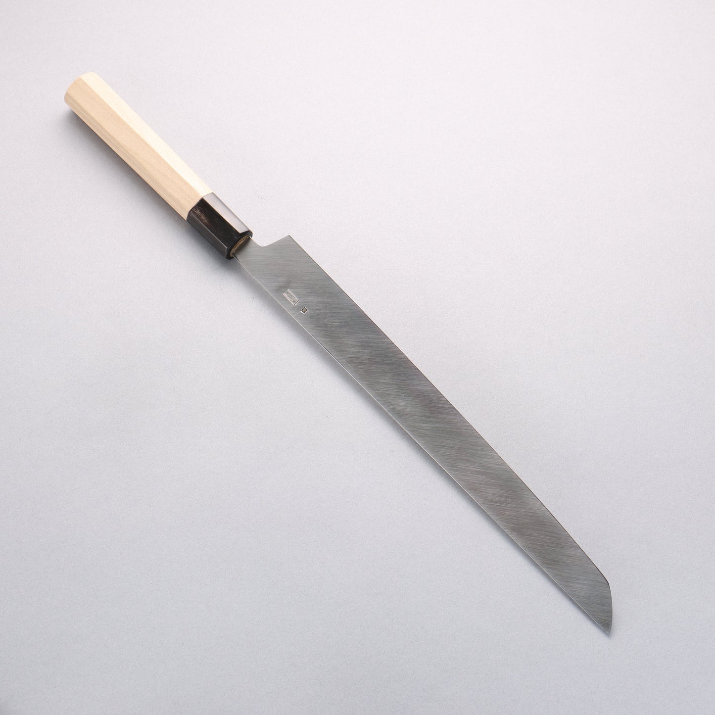 菊月 銀三鋼 暈し 先丸蛸引包丁 300mm 朴柄 - 清助刃物