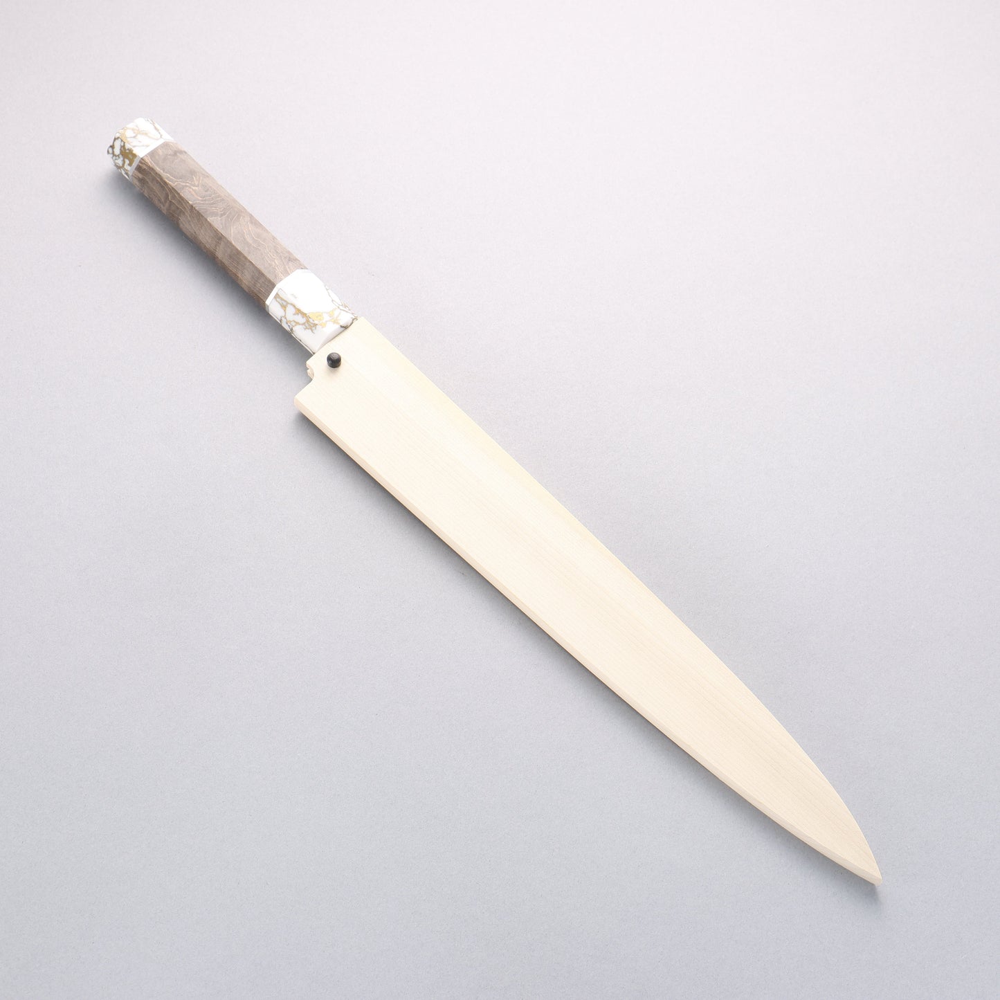 堺 孝行 シェフシリーズ 銀三鋼 柳刃包丁 270mm スタビライズドウッド (両輪:白)柄 鞘付き - 清助刃物