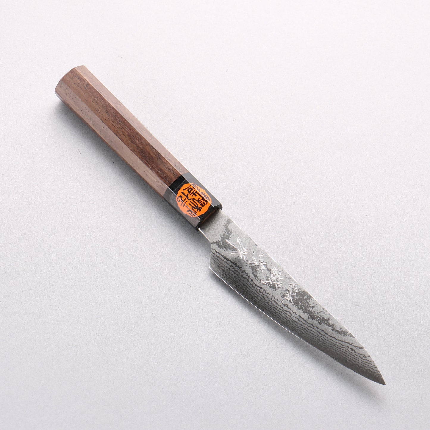 田中 誠貴 V金10号 ダマスカス ペティーナイフ 120mm ウォルナット柄 - 清助刃物