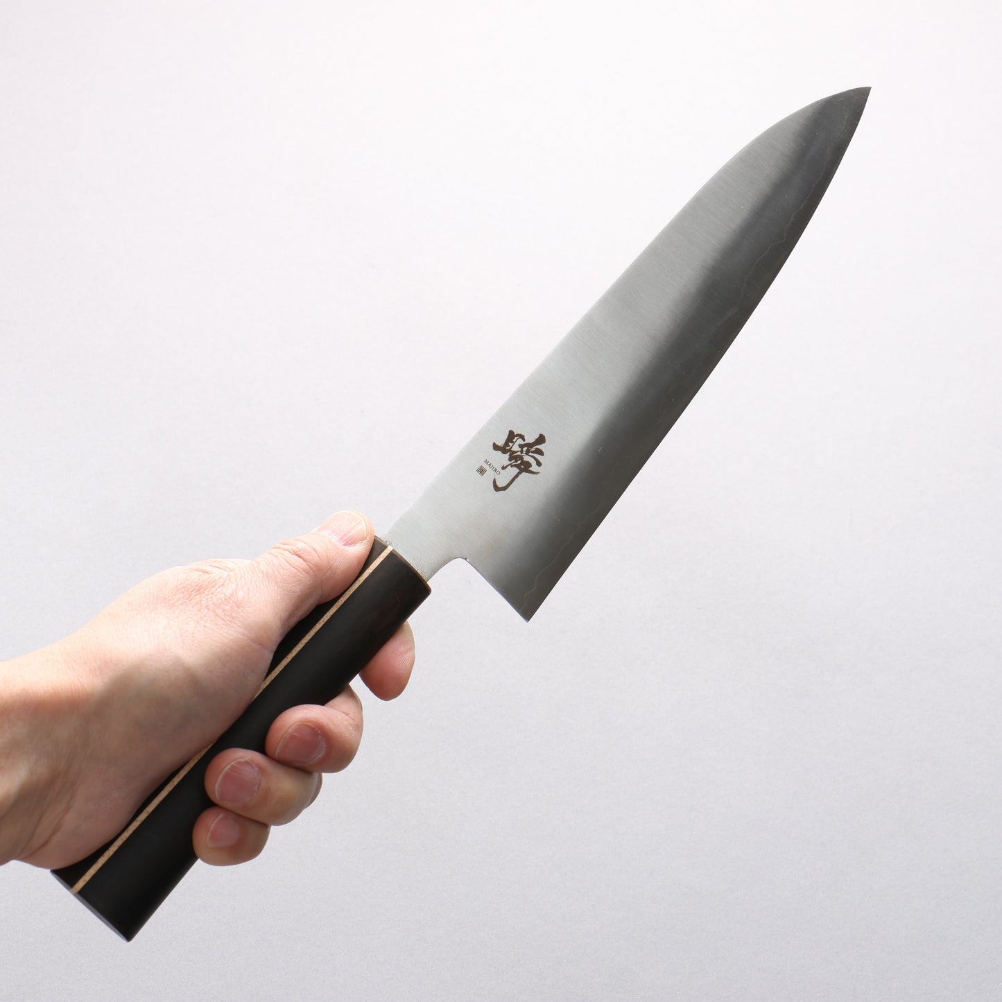 田中 誠貴 瞬(まじろ) 銀三鋼 牛刀包丁 210mm 黒檀柄 - 清助刃物