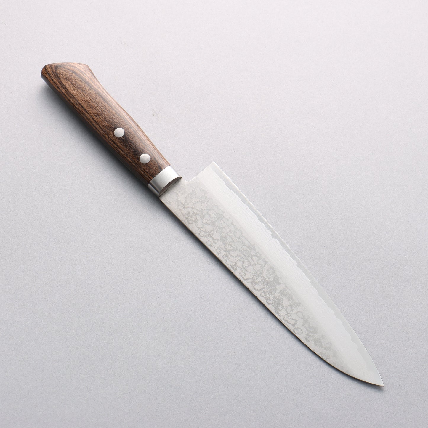 兼常 彩流(さいりゅう) V金10号 ダマスカス 牛刀包丁 180mm (ブラウンアッシュ柄 - 清助刃物