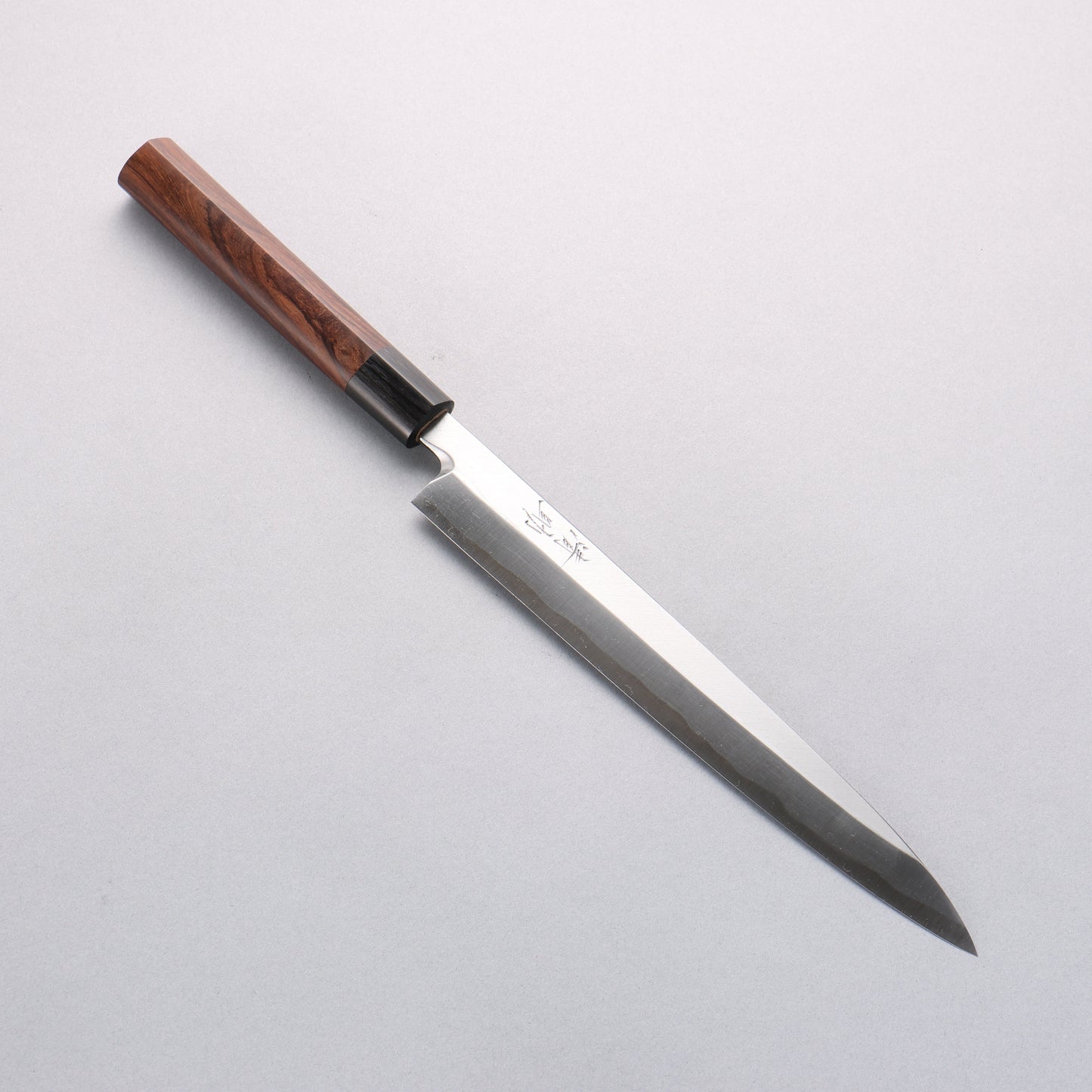 清助 青紙 霞研 柳刃包丁 240mm 紫檀柄 - 清助刃物