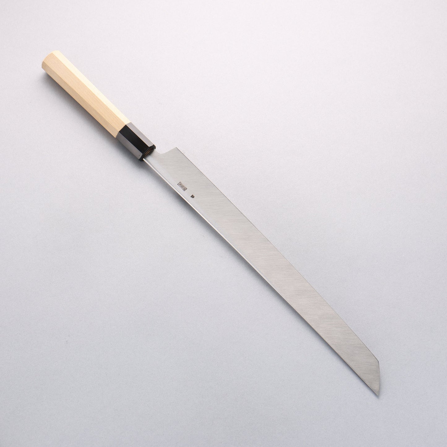 菊月 白ニ鋼 霞研 先丸蛸引包丁 300mm 朴柄 - 清助刃物