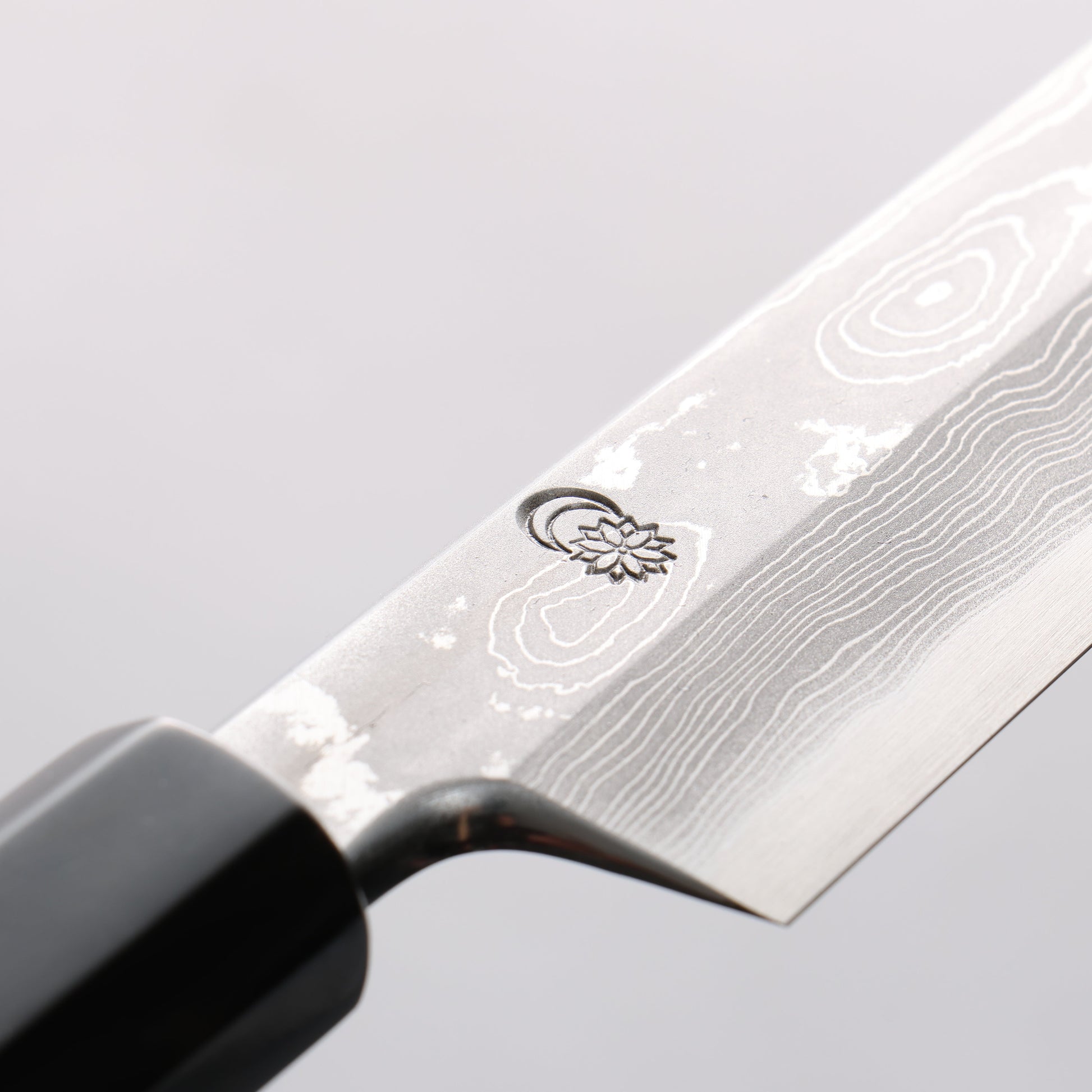 菊月 青一鋼 ダマスカス 切付柳刃包丁 300mm 朴柄 - 清助刃物