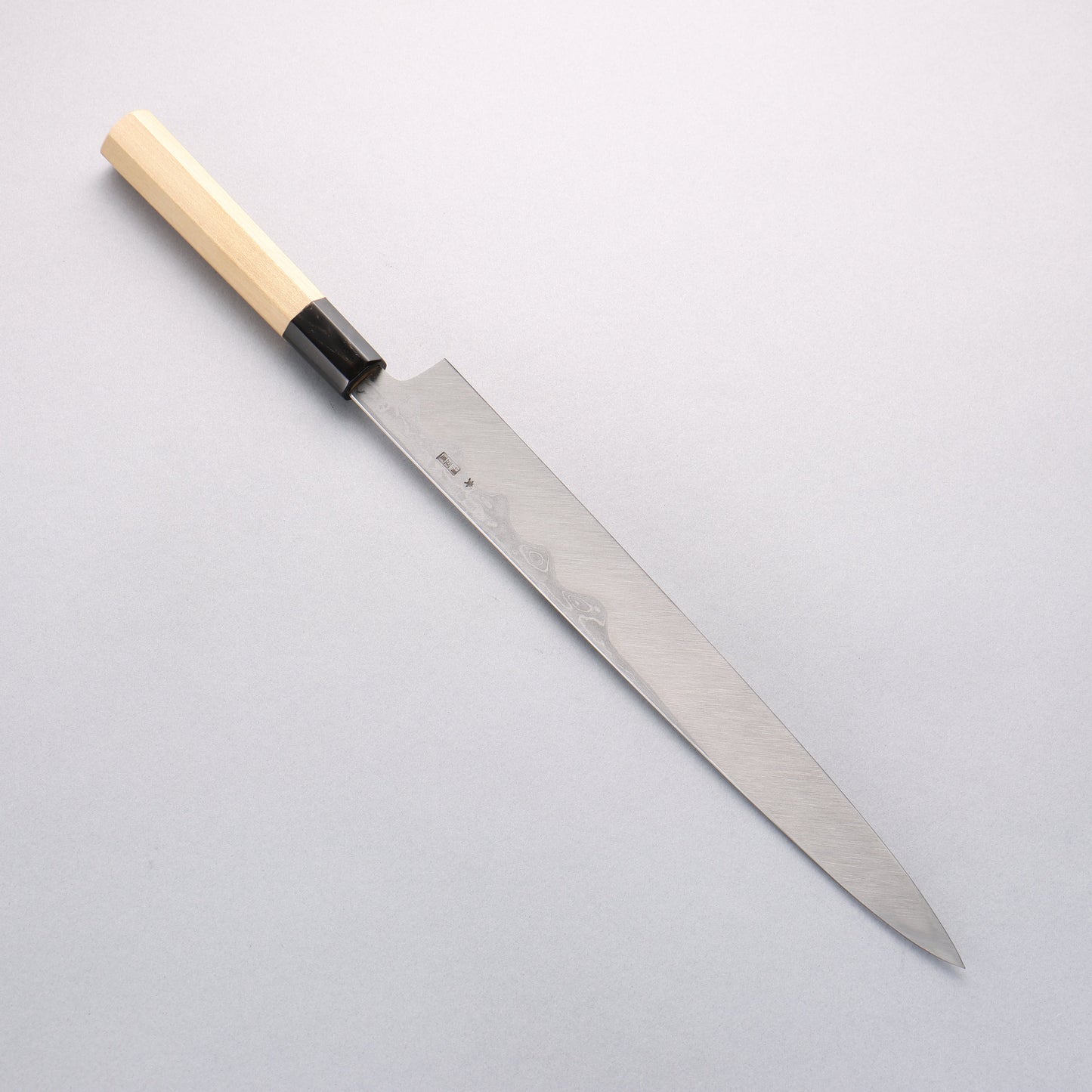 菊月 青一鋼 ダマスカス 柳刃包丁 300mm 朴柄 - 清助刃物