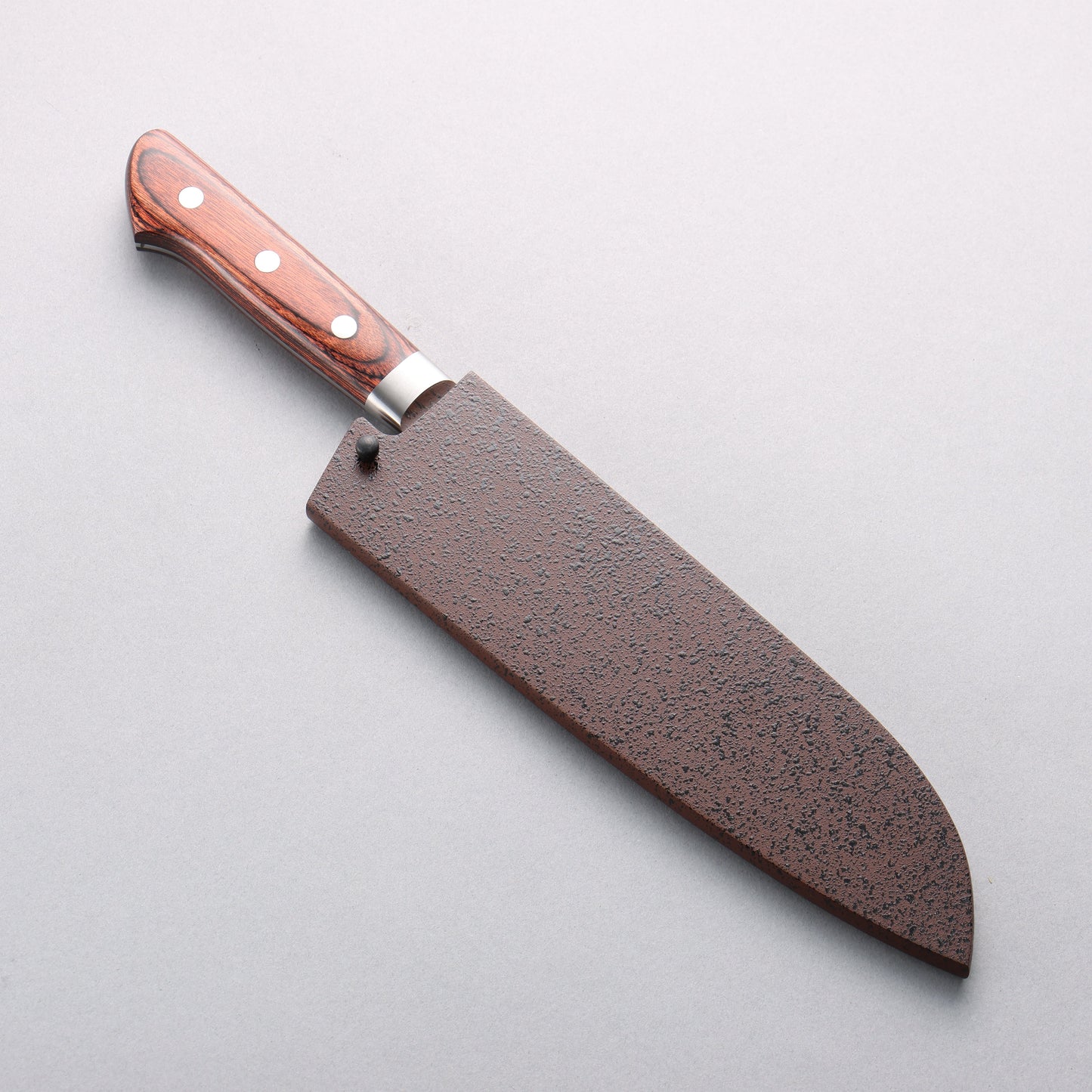 清助 VG10 33層 ダマスカス 三徳包丁 170mm 茶合板柄 鞘付き - 清助刃物