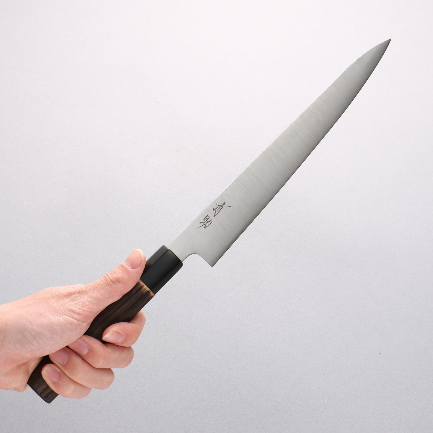 清助 スウェーデン鋼 筋引包丁 240mm 焼き栗柄 - 清助刃物