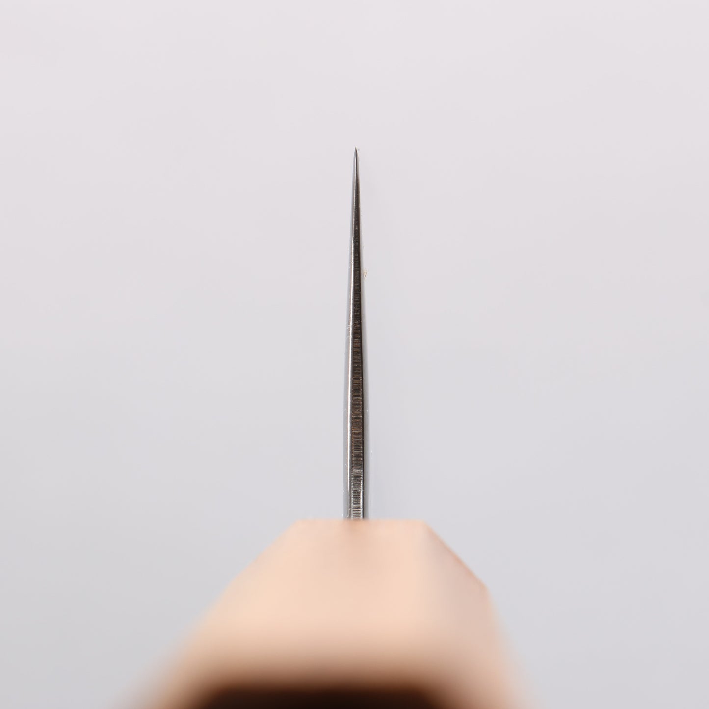 清助 月影 AUS10 磨き仕上げ 鎚目 ダマスカス 切付包丁 210mm 樫柄 - 清助刃物