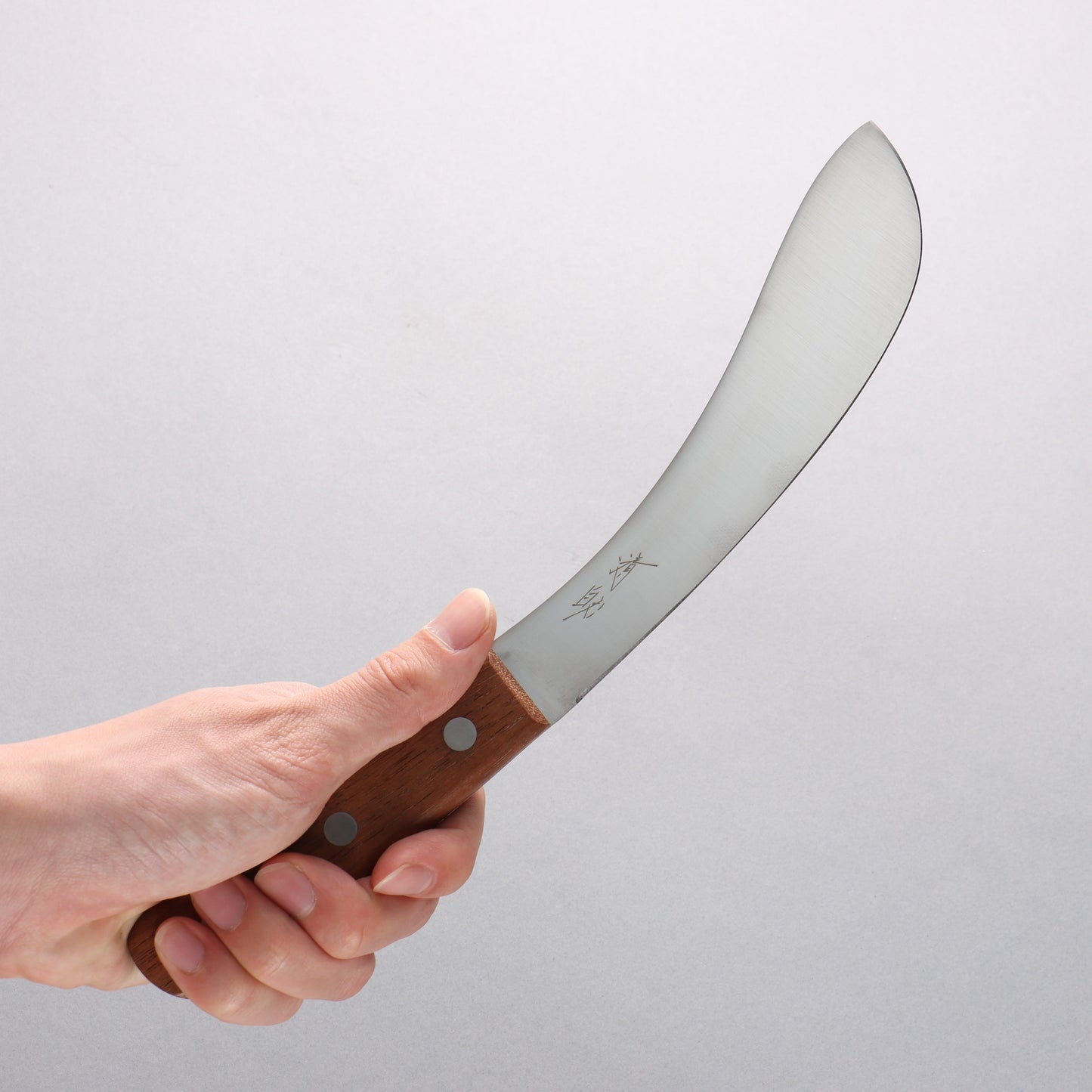 清助 山賊 日本鋼 皮剥 170mm 紫檀柄 - 清助刃物