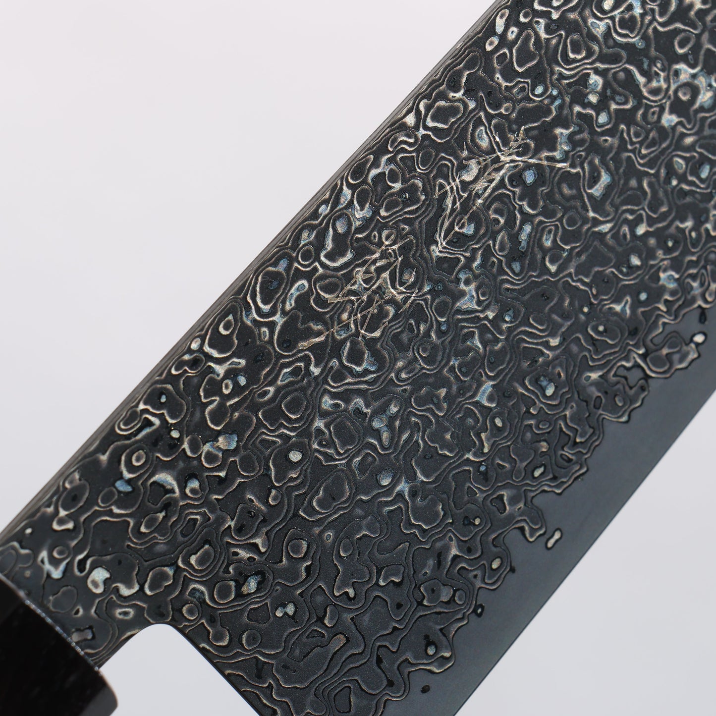 清助 SG2 黒ダマスカス 磨き仕上げ 牛刀包丁 240mm 黒檀柄 - 清助刃物