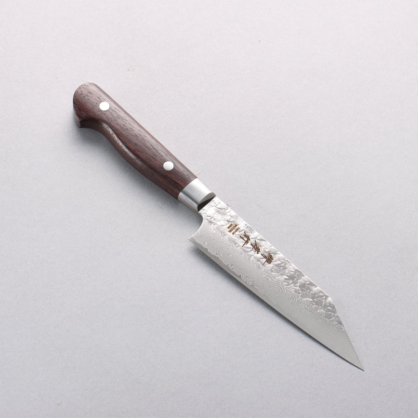 堺 孝行 SG2 鎚目 ダマスカス 磨き仕上げ 剣型ペティナイフ包丁 120mm 紫檀柄 - 清助刃物
