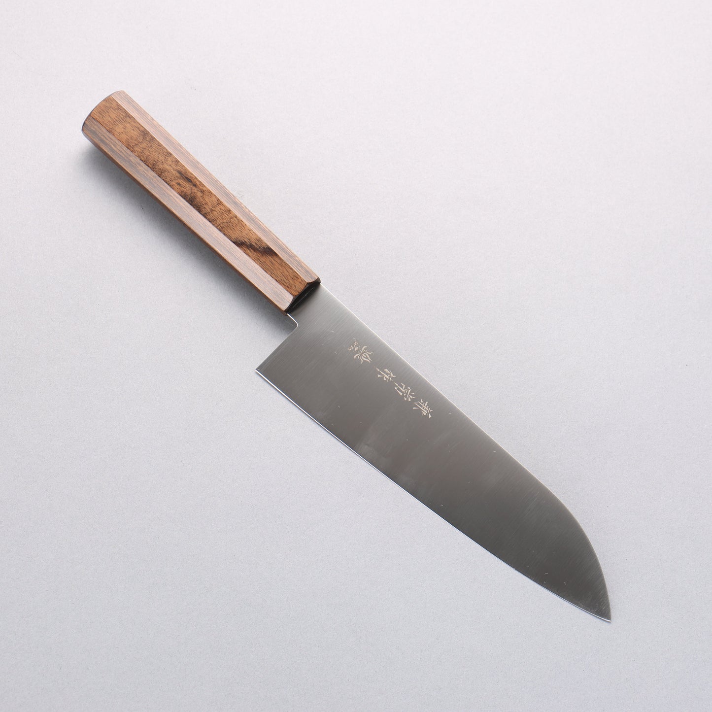 兼常 一途 V金10号 三徳包丁 180mm 茶合板柄 - 清助刃物