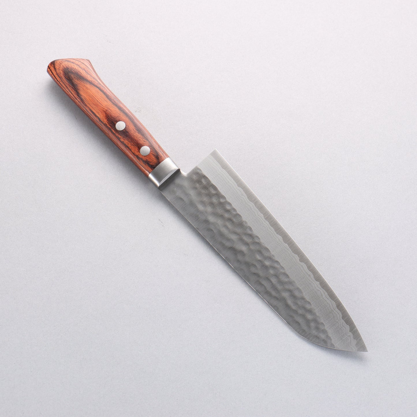 訓平 刻流(こくりゅう) V金10号 鎚目 ダマスカス 三徳包丁 170mm マホガニー柄 - 清助刃物