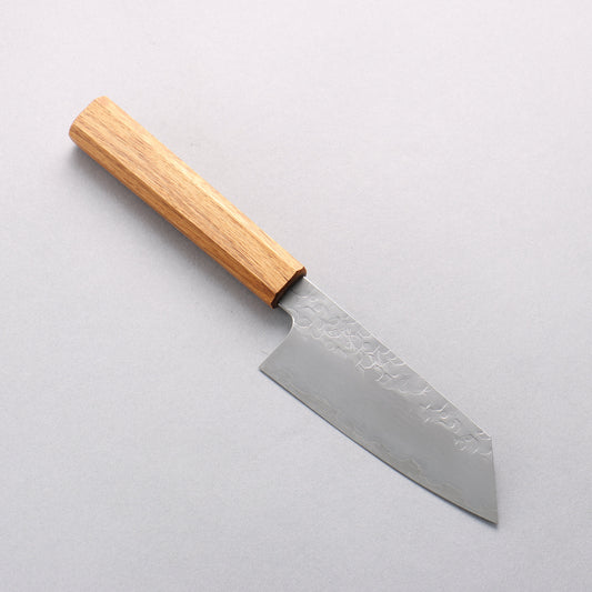 刃道 潮騒 SG2 鎚目 小文化包丁 135mm 樫柄 - 清助刃物