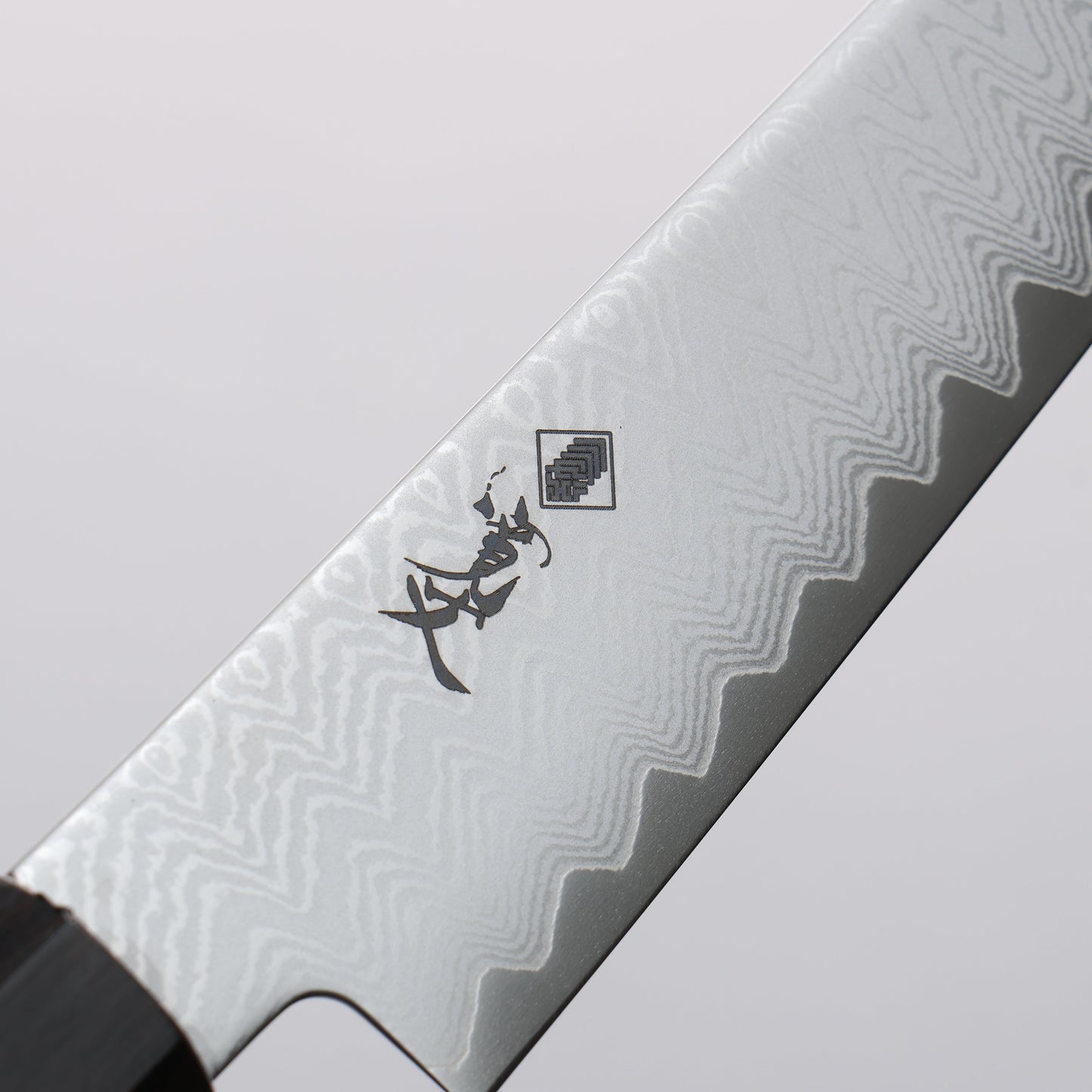 寛丈 V金10号 ダマスカス ペティーナイフ 150mm 黒檀柄 - 清助刃物