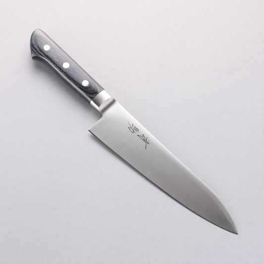 清助 青天 モリブデン鋼(MOL) 牛刀包丁 180mm 合板 (紺色)柄 - 清助刃物