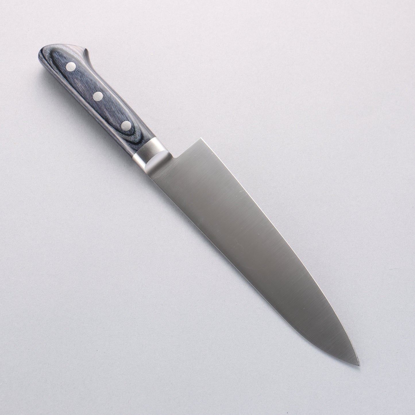清助 青天 モリブデン鋼(MOL) 牛刀包丁 180mm 合板 (紺色)柄 - 清助刃物