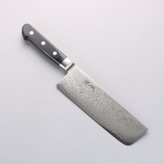 清助 VG10 33層 鏡面仕上げ ダマスカス 菜切包丁 165mm 黒合板柄 - 清助刃物