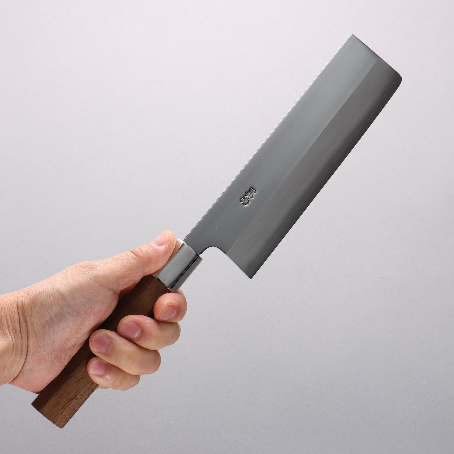黒鳥 銀三鋼 磨き仕上げ 菜切包丁 170mm ウォルナット柄 - 清助刃物