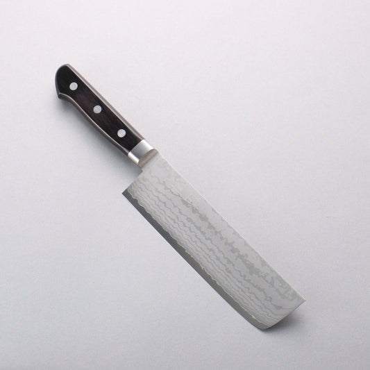 清助 V金10号 ダマスカス 菜切包丁 165mm 黒合板柄 - 清助刃物