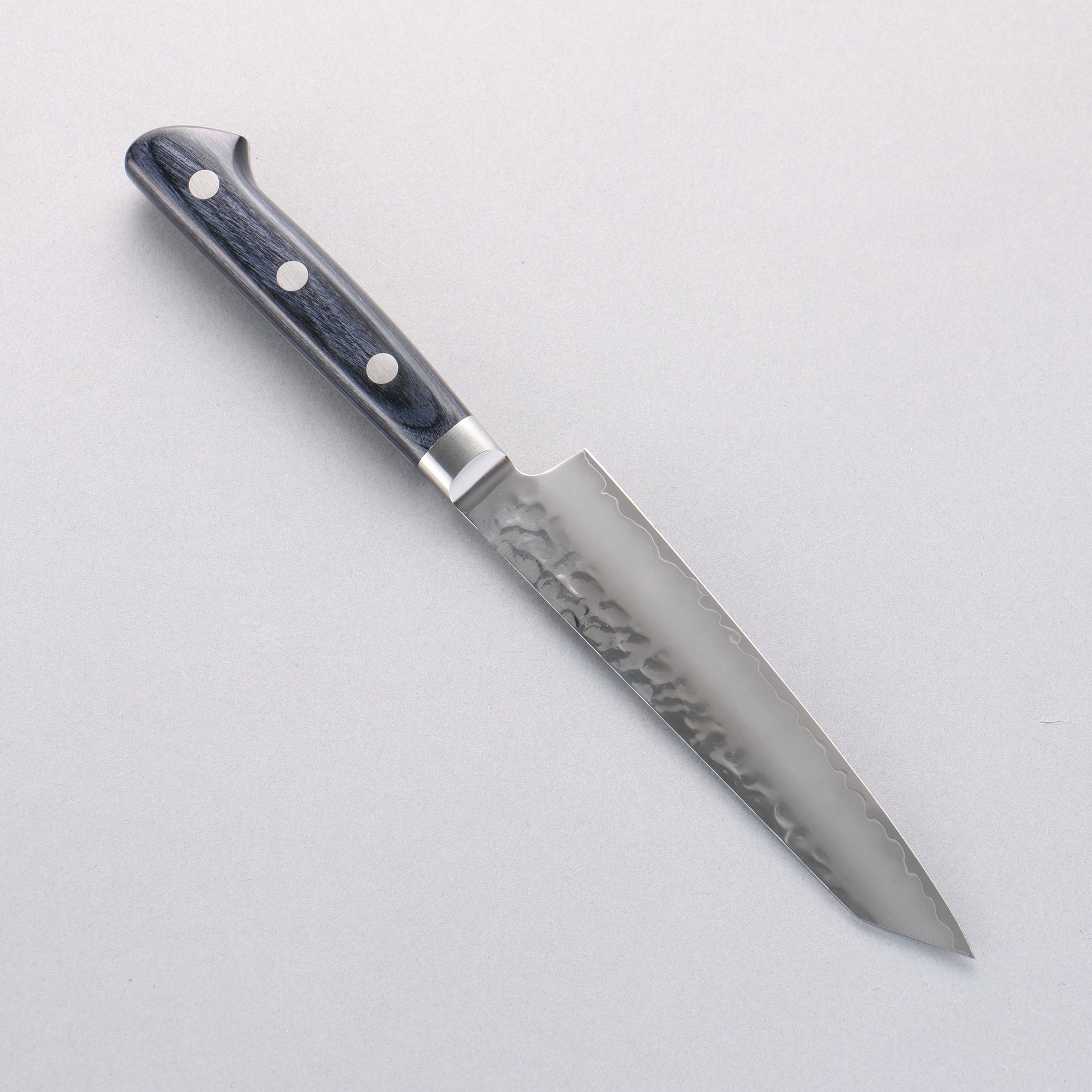 清助 青槌 AUS10 鎚目 切付ペティナイフ 145mm 合板 (紺色)柄 - 清助刃物