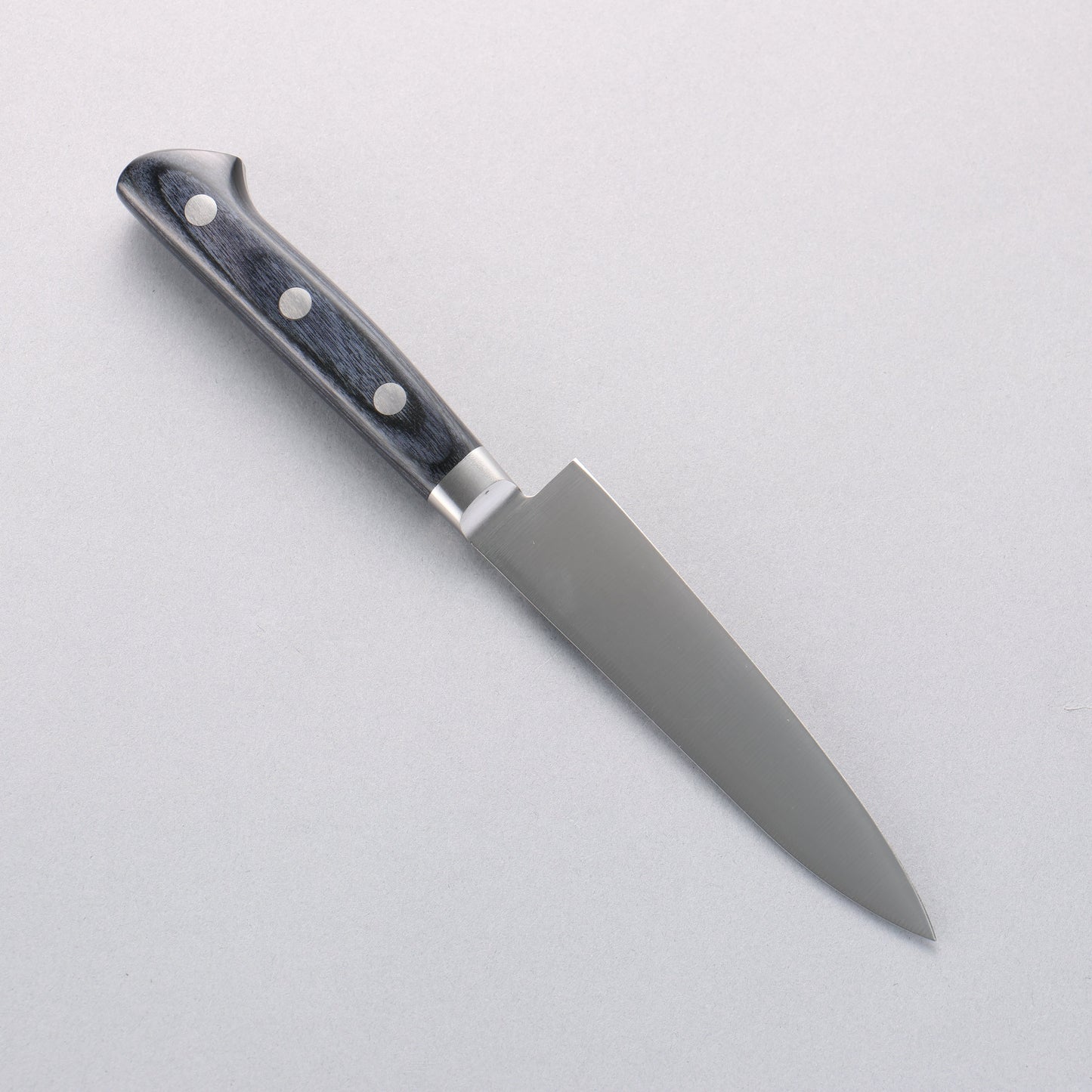 清助 青天 モリブデン鋼(MOL) ペティーナイフ 120mm 合板 (紺色)柄 鞘付き - 清助刃物
