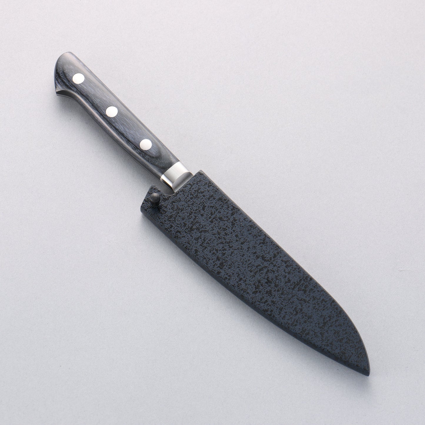 清助 青天 モリブデン鋼(MOL) ペティーナイフ 120mm 合板 (紺色)柄 鞘付き - 清助刃物