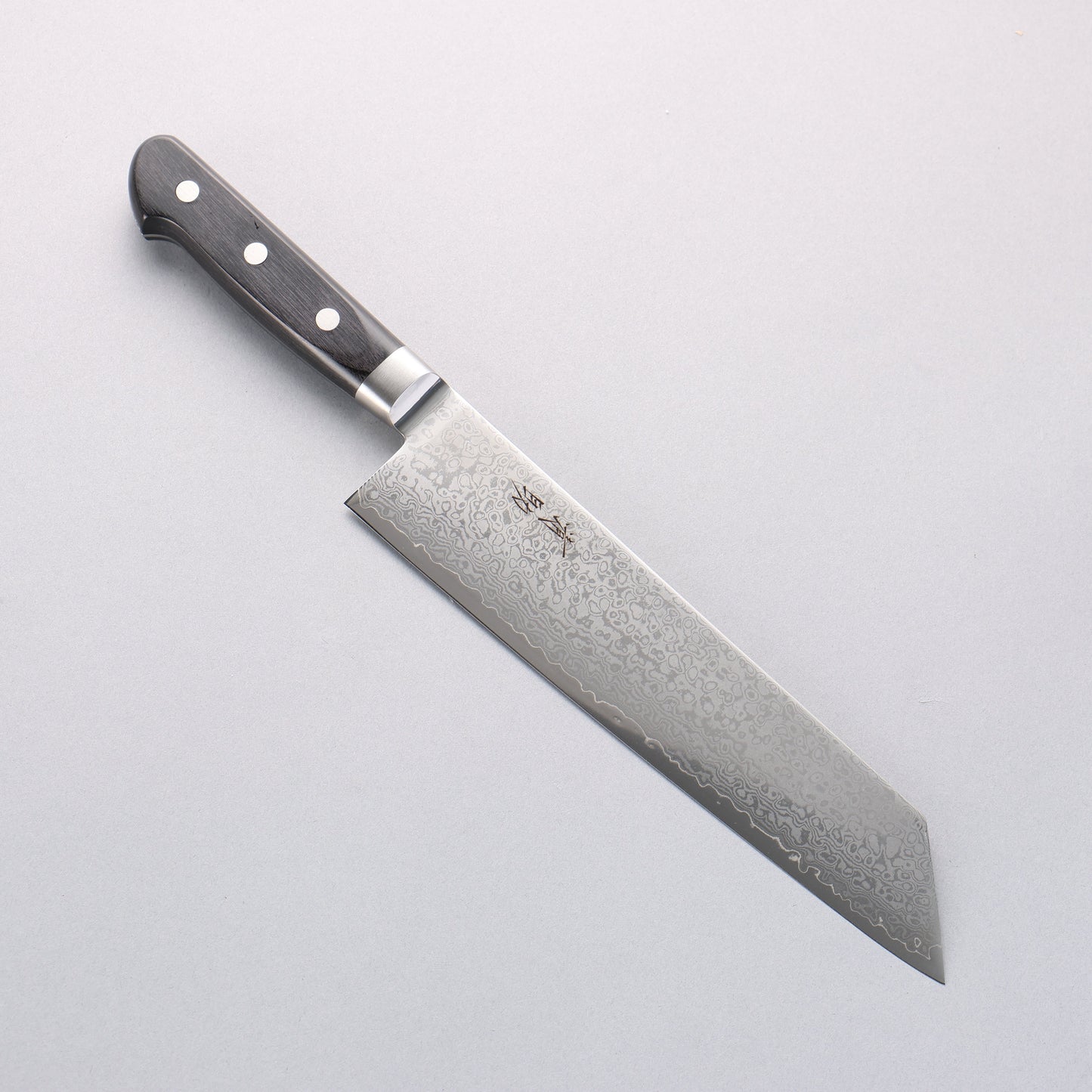 清助 VG10 33層 鏡面仕上げ ダマスカス 切付牛刀包丁 210mm 黒合板柄 - 清助刃物
