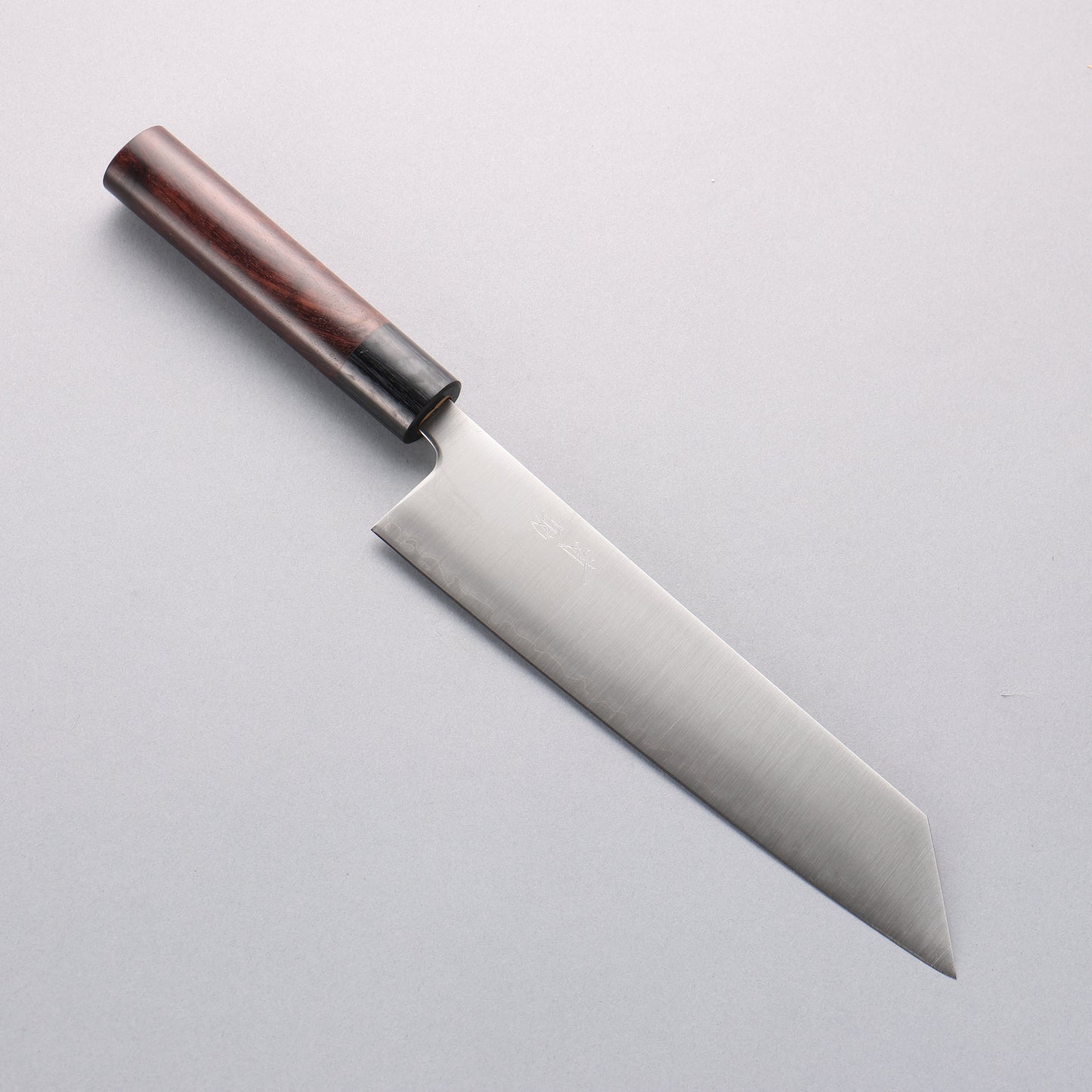 清助 青スーパー鋼 切付牛刀包丁 210mm 紫檀 (口輪:黒合板)柄 - 清助刃物