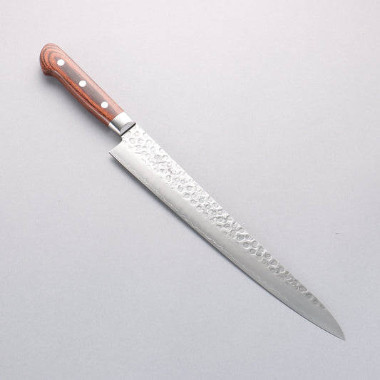 清助 スウェーデン鋼 鎚目 筋引包丁 270mm マホガニー柄 - 清助刃物