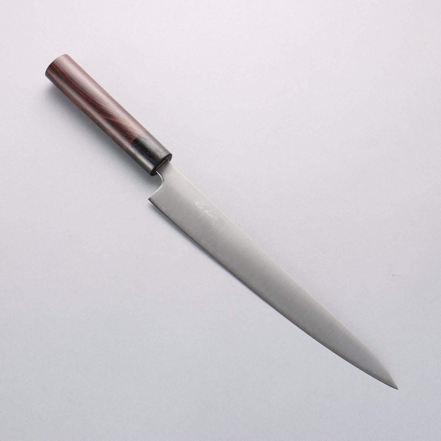 清助 青スーパー鋼 筋引包丁 240mm 紫檀 (口輪:黒合板)柄 - 清助刃物