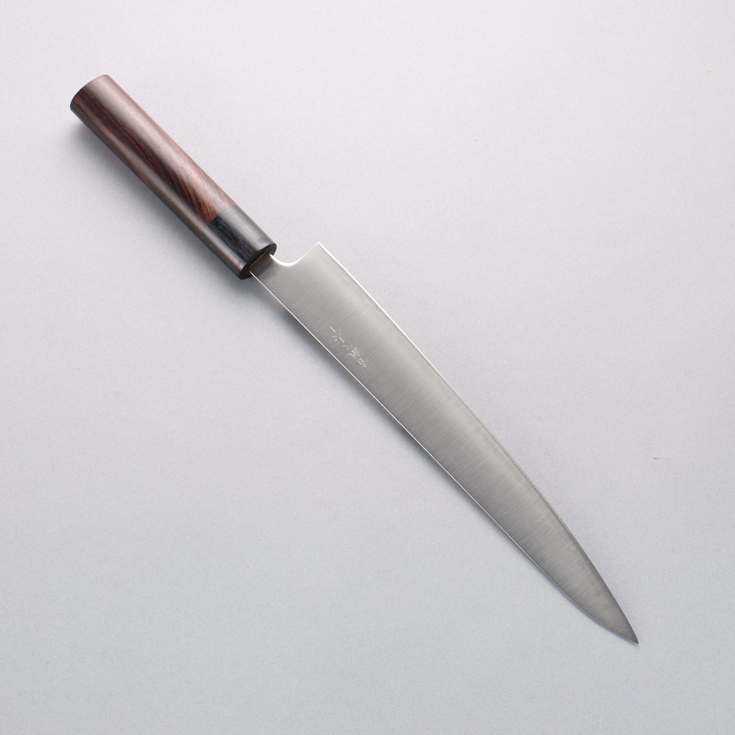 清助 青スーパー鋼 筋引包丁 240mm 紫檀 (口輪:黒合板)柄 - 清助刃物