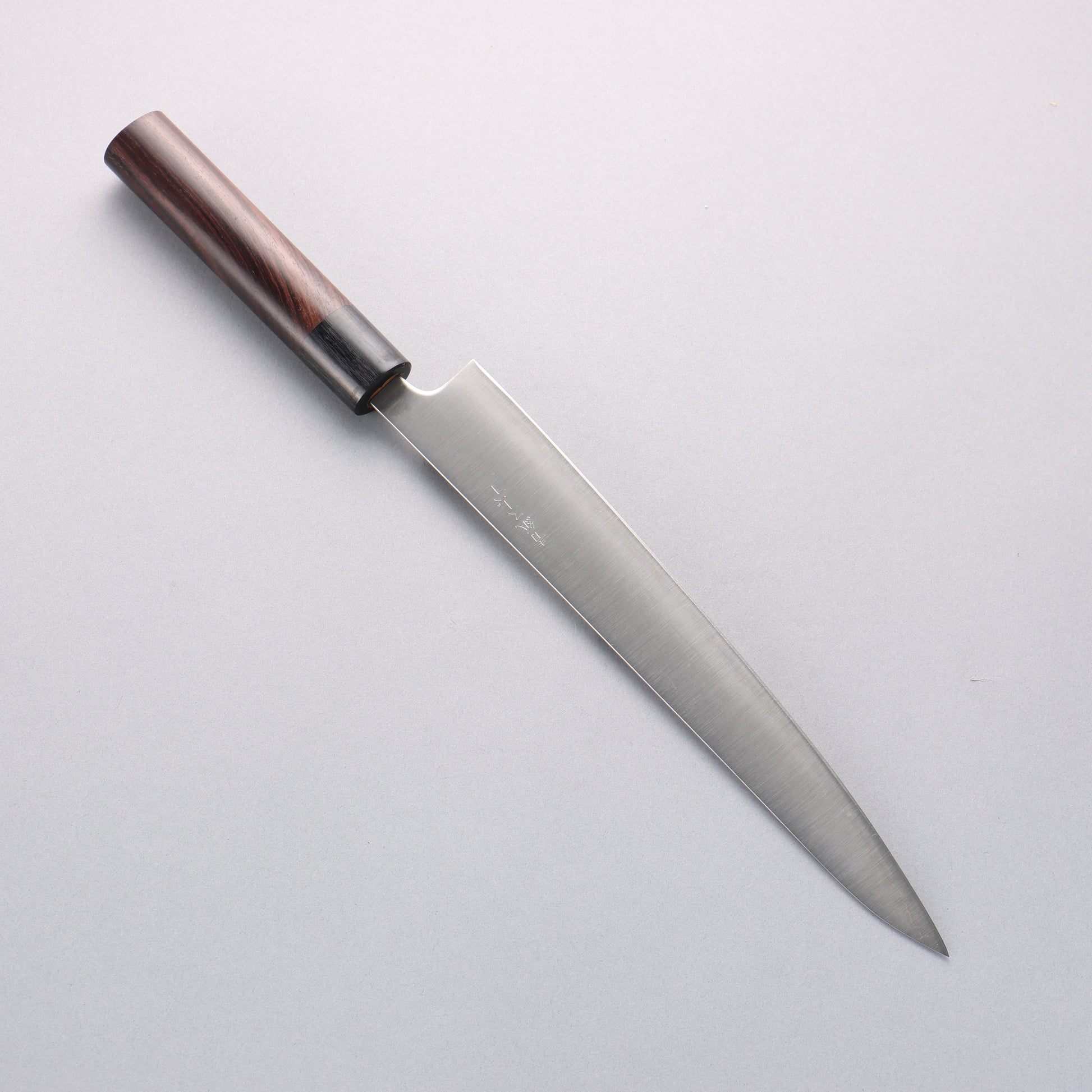 清助 青スーパー鋼 筋引包丁 240mm 紫檀 (口輪:黒合板)柄 - 清助刃物
