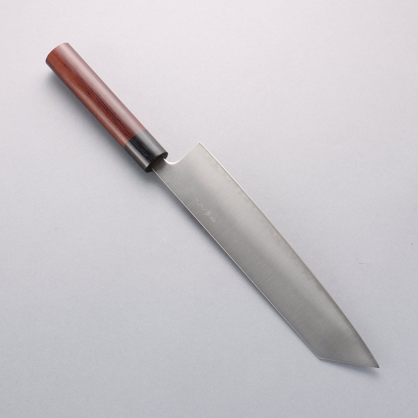 清助 青スーパー鋼 切付牛刀包丁 240mm 紫檀 (口輪:黒合板)柄 - 清助刃物