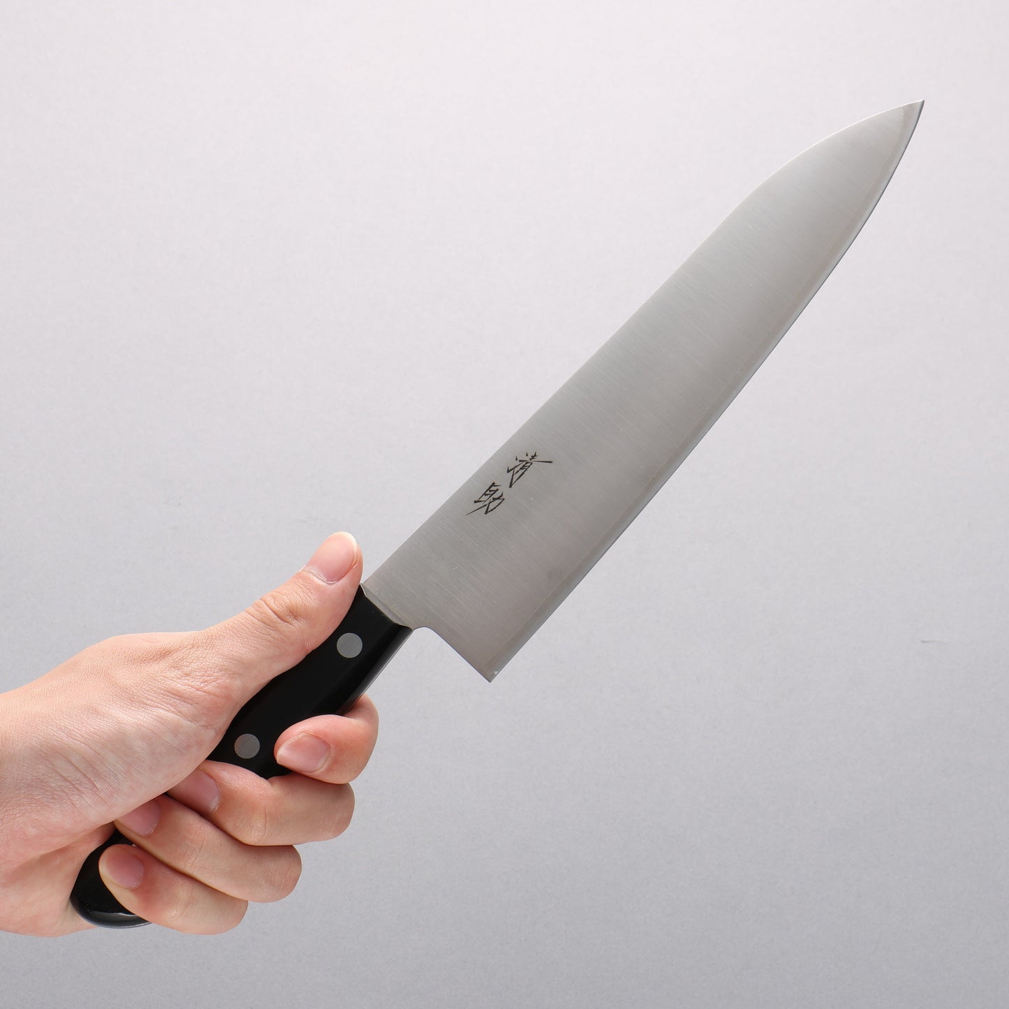 清助 SLD鋼 磨き仕上げ 牛刀包丁 210mm 黒合板柄 - 清助刃物