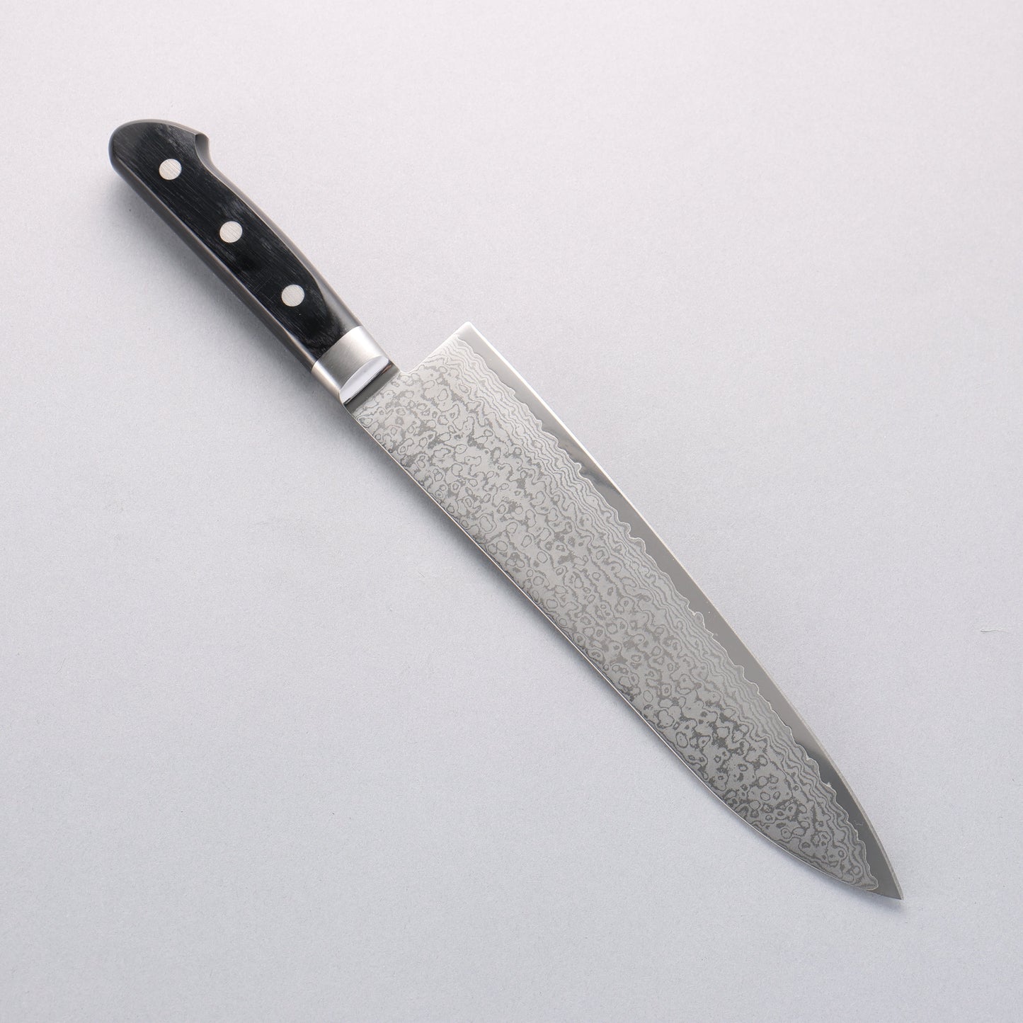 清助 VG10 33層 ダマスカス 牛刀包丁 210mm 黒合板柄 - 清助刃物