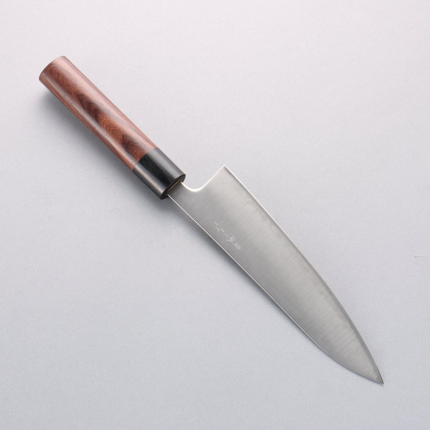 清助 青スーパー鋼 牛刀包丁 180mm 紫檀 (口輪:黒合板)柄 - 清助刃物