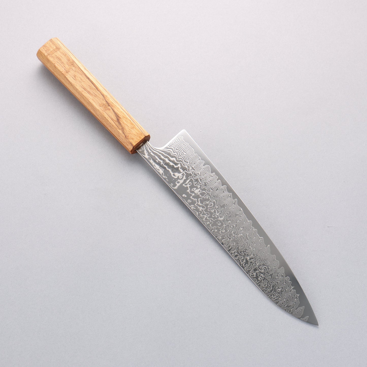 清助 SLD鋼 49層ダマスカス 牛刀包丁 210mm 樫柄 - 清助刃物