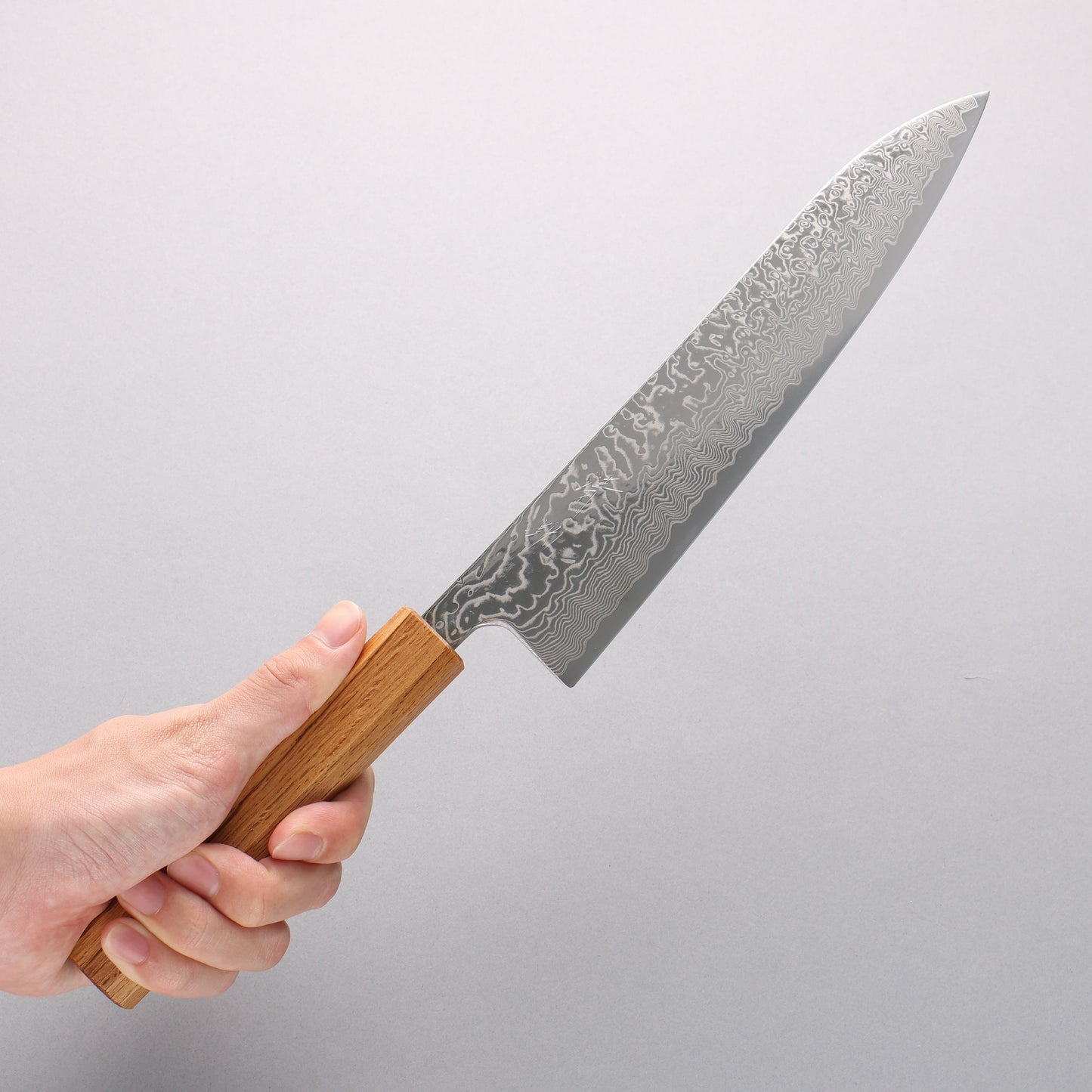 清助 SLD鋼 49層ダマスカス 牛刀包丁 210mm 樫柄 - 清助刃物