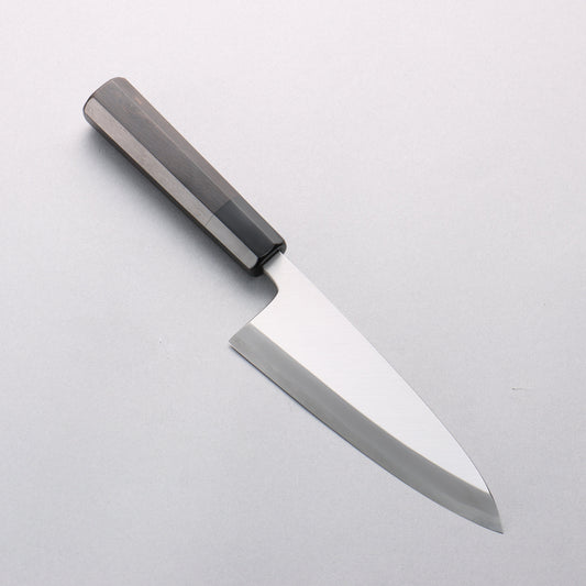 源 昭忠 青ニ鋼 相出刃 150mm 黒檀 (口輪:黒水牛)柄 - 清助刃物