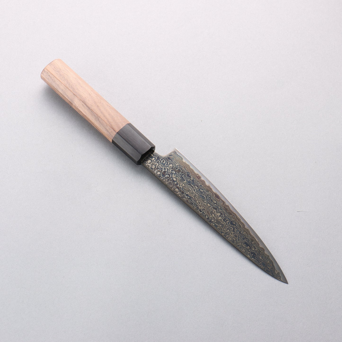 景清 ZA-18 ダマスカス 黒染 ペティーナイフ 150mm ウォルナット柄 - 清助刃物