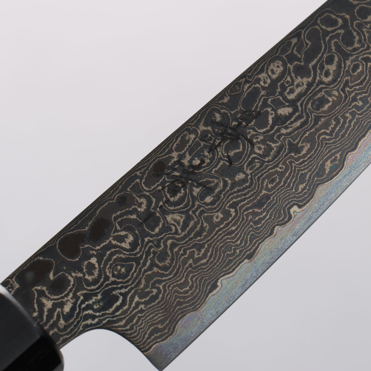 景清 ZA-18 ダマスカス 黒染 ペティーナイフ 150mm ウォルナット柄 - 清助刃物