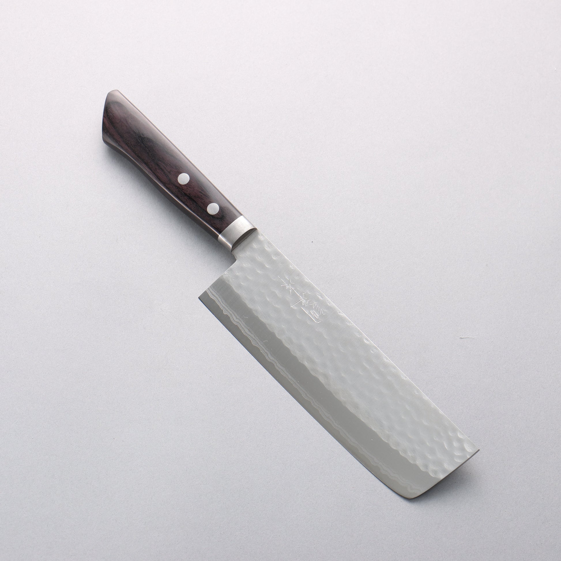 訓平 刻流(こくりゅう) V金10号 ダマスカス 菜切包丁 165mm 黒合板柄 - 清助刃物