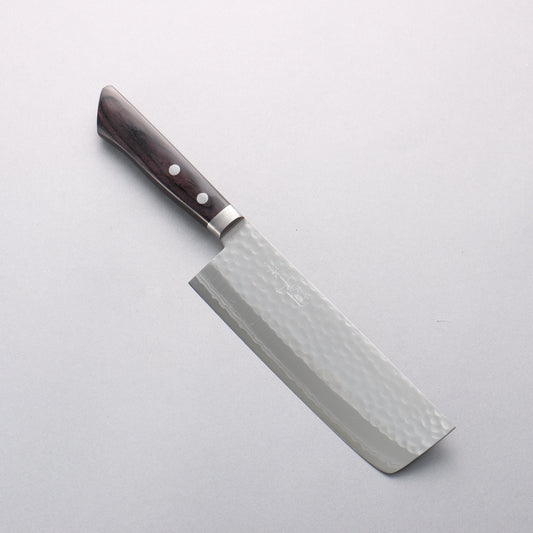 訓平 刻流(こくりゅう) V金10号 ダマスカス 菜切包丁 165mm 黒合板柄 - 清助刃物
