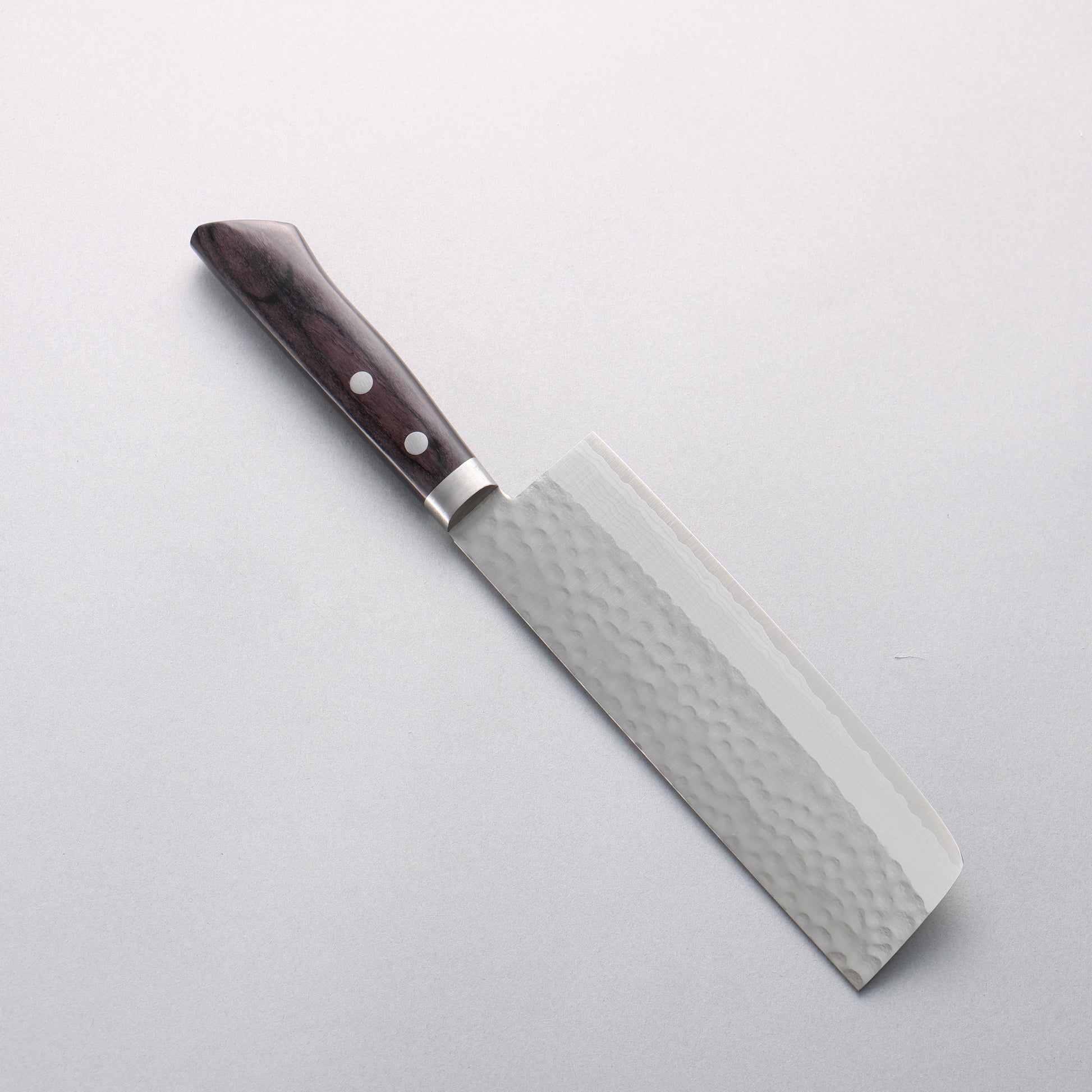 訓平 刻流(こくりゅう) V金10号 ダマスカス 菜切包丁 165mm 黒合板柄 - 清助刃物