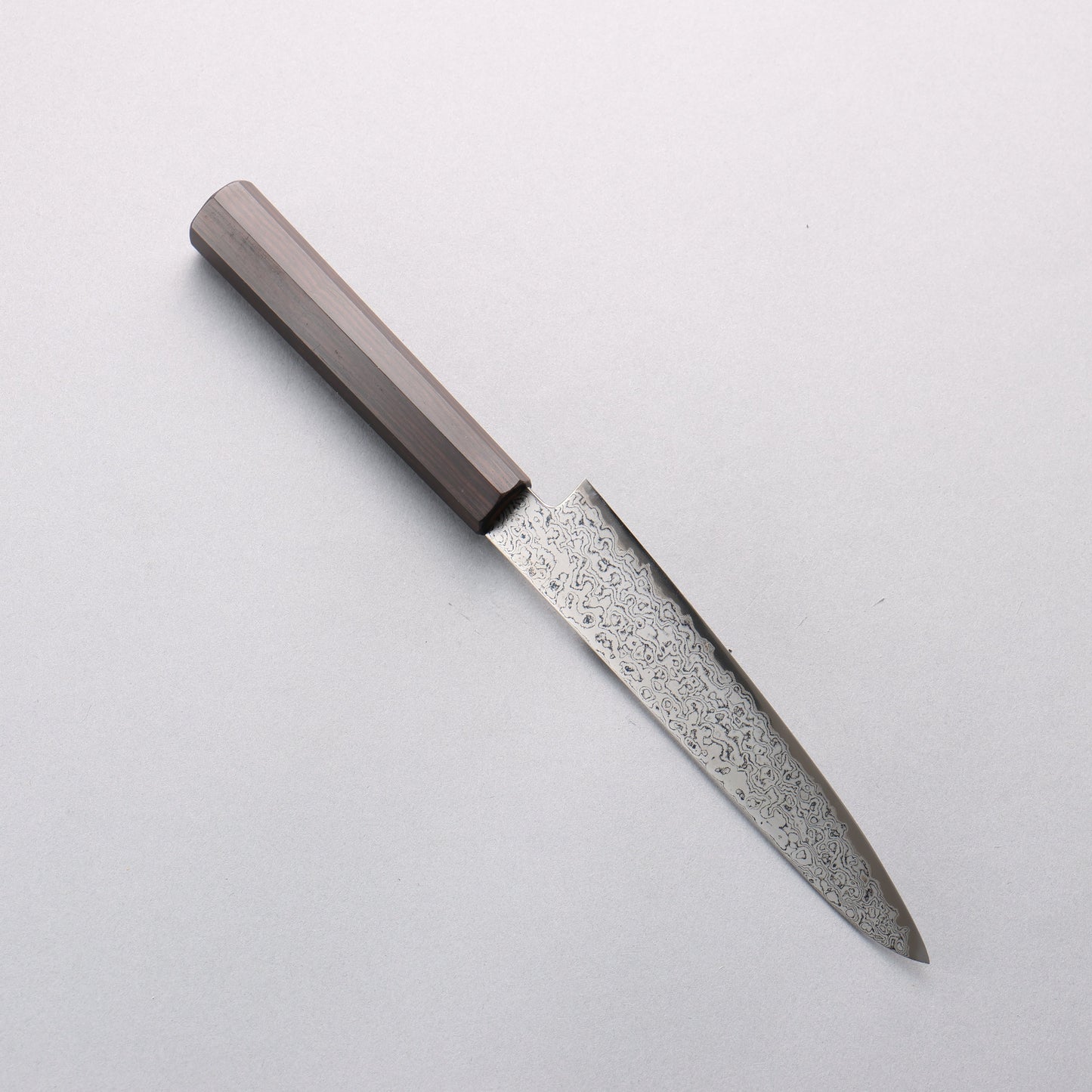 清助 V金10号 ダマスカス ペティーナイフ 150mm 黒檀柄 - 清助刃物