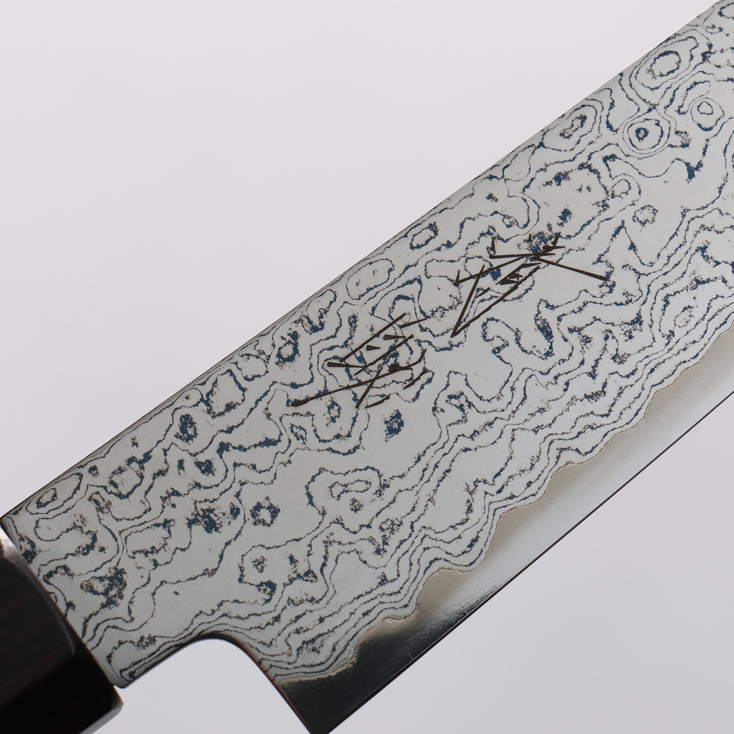 清助 V金10号 ダマスカス ペティーナイフ 150mm 黒檀柄 - 清助刃物